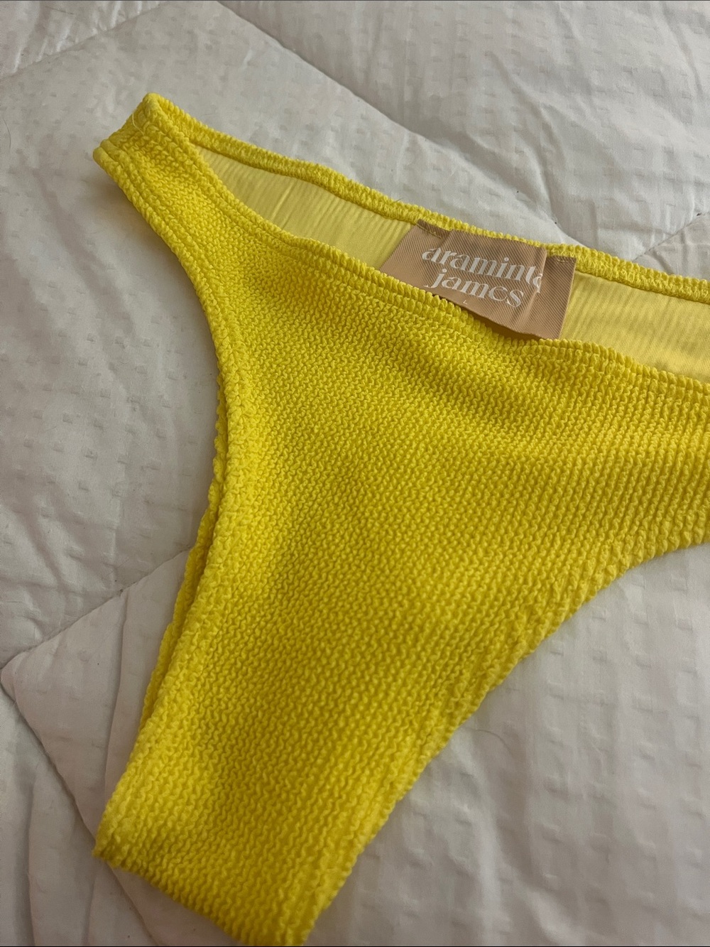 Yellow Textured Bikini Bottom - Picture 3 of 3